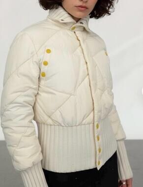 Miss Sixty Y2K Quilted Puffy Bomber Jacket MEDIUM
